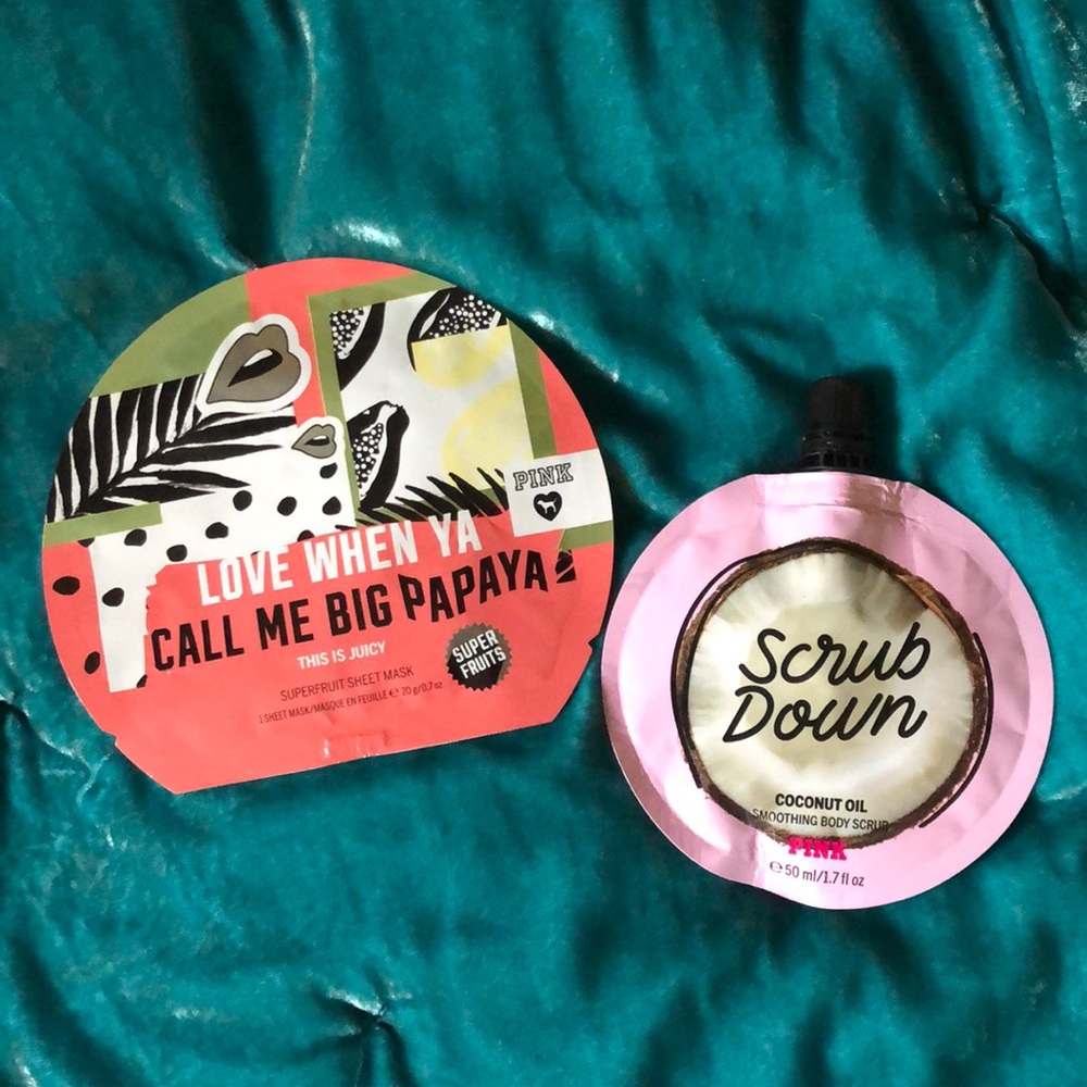 PINK Face Mask and Scrubbing Oil